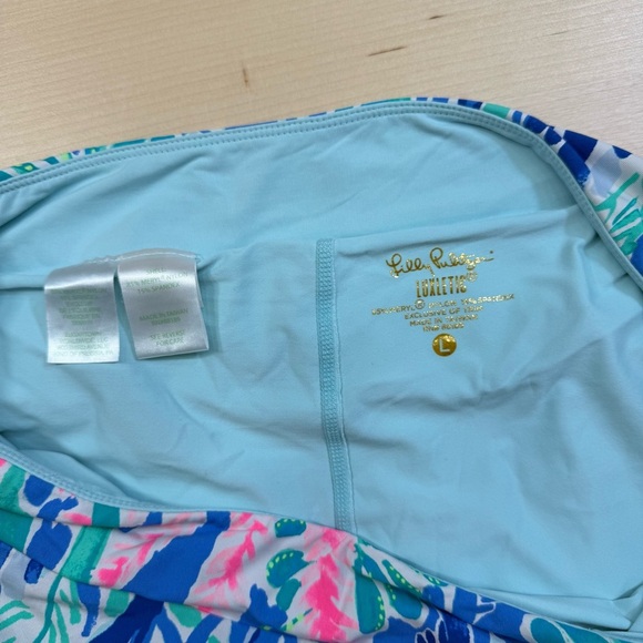 Lilly Pulitzer Luxletic UPF 50+ Emalee Ruffled Jet Stream Skort Women's Large - Picture 5 of 11